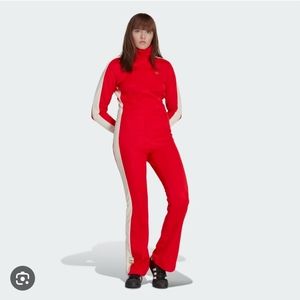 adidas Originals Women's Ski Chic Jumpsuit red